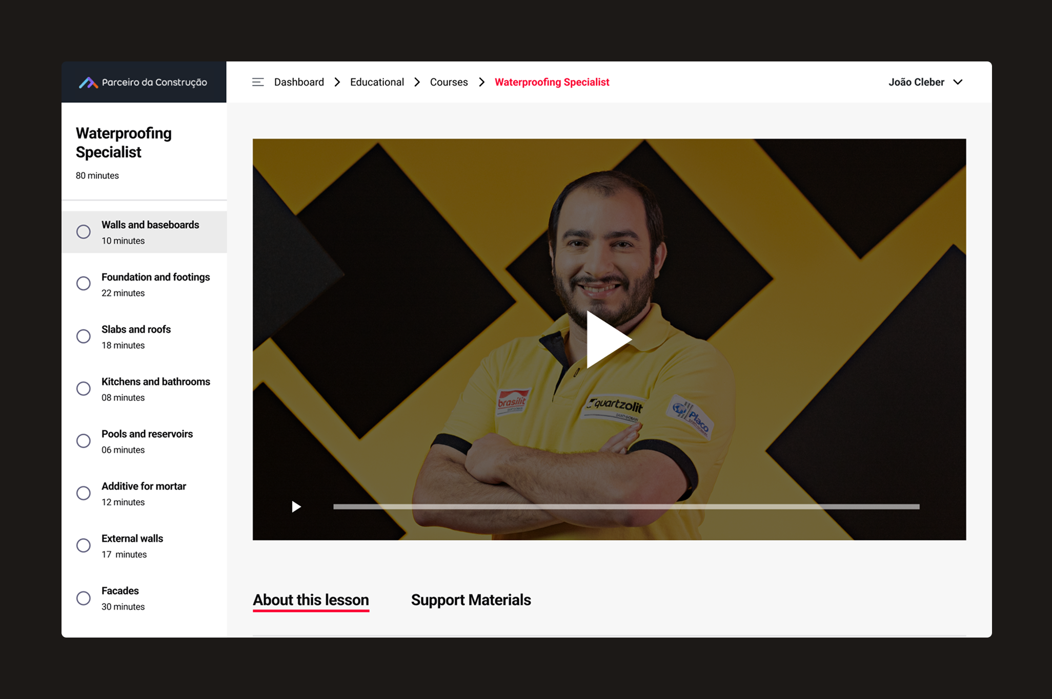 The old version of the admin page before the redesign