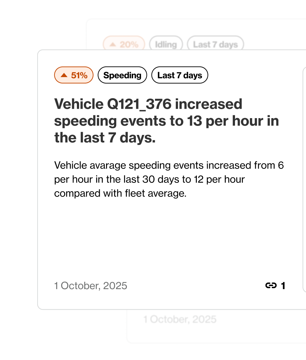 Verizon Connect AI Insights dashboard interface
